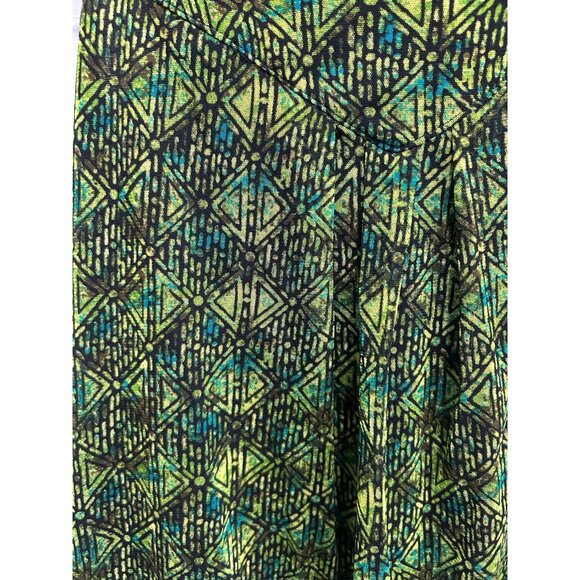 Rafaella Womens Sleeveless Green Black Geometric Print Boho Tank Top S - Picture 4 of 10